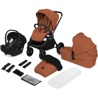 Lionelo MIKA PLUS 3-in-1 Kombikinderwagen Brown Rust