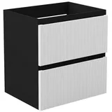duschspa Waschtisch Unterschrank Waschtischunterschrank Waschbeckenunterschrank Badschrank, 50-120cm Hängeschrank, Matt / Hochglanz schwarz 50 cm x 52 cm x 38.8 cm