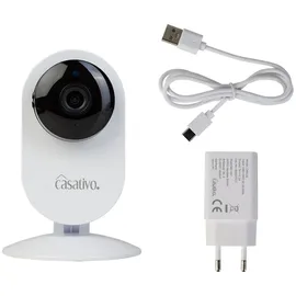 casativo Hochauflösende Full-HD-IP-Überwachungskamera Weiß