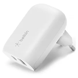 Belkin 37W Dual Wall Charger PPS, 25W USB-C 12W USB-A, weiß