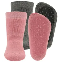 Ewers Stoppersocke 2er Pack grau/altrosa, 16/17