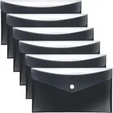 Veloflex Dokumententasche Velocolor, 4571180, DIN lang, schwarz, für 100 Blatt, 6 Stück,