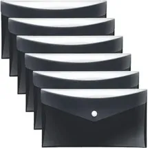 Veloflex Dokumententasche Velocolor, 4571180, DIN lang, schwarz, für 100 Blatt, 6 Stück,