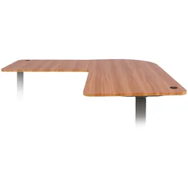 Mendler Tischplatte HWC-D40 für Eck-Schreibtisch, Schreibtischplatte, 90° MVG-zertifiziert ~ eichefarben