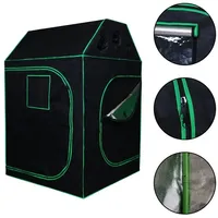 Feel2Home Gewächshaus Growbox 120x120x180cm Indoor Gewächshaus Pflanzenzelt Zuchtschrank, 99 9 % lichtundurchlässig schwarz