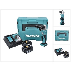 Makita Winkelbohrmaschine DDA 351 RMJ Akku Winkelbohrmaschine 18 V 13,5 Nm + 2x Akku 4,0 Ah + L