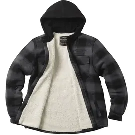 West Coast Choppers Hell Bent Flannel Kapuzenjacke - Charcoal / Black - 3XL