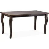 Konsimo Esstisch ausziehbar bis 190cm, rechteckig "CABIO", Braun, laminierte Möbelplatte, Elegant, 150-190x76,5x80cm