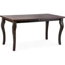 Konsimo Esstisch ausziehbar bis 190cm, rechteckig "CABIO", Braun, laminierte Möbelplatte, Elegant, 150-190x76,5x80cm