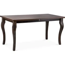 Konsimo Esstisch ausziehbar bis 190cm, rechteckig "CABIO", Braun, laminierte Möbelplatte, Elegant, 150-190x76,5x80cm