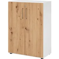 Hammerbacher Hammerbacher, Aktenschrank, Regal/Türen 3OH 938T3 Weiß/Asteiche-V938T3/W/R/BS