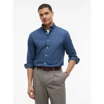 Tommy Hilfiger Herren, Hemd Flex POPLIN Solid Regular fit blau (aegean sea), M
