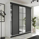 kier furniture Schiebetürenschrank Lamaro 200 x 205 x 59 cm Weiß/Graphit