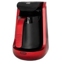 Mulex Espressokocher 1L 600W Elektrischer Mokkakocher Mokkakanne Espressokocher 4 Tassen rot