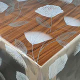 Transparente Folie Tischdecke Tischfolie Schutzfolie 0,2mm Größe wählbar Ginkgo Blätter Eckig 110 x 150 cm abwaschbar