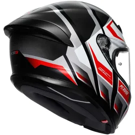 AGV K6 S Karve Integralhelm - Matt Schwarz/Weiß/Rot / M