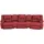 vente-unique Relaxsofa 3-Sitzer - Leder - Rot - AROMA