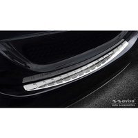 Avisa Edelstahl Heckstoßstangenschutz kompatibel mit Mercedes C-Klasse Limousine 2014-2019