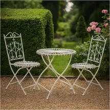 Hti-Living Tischgruppe Weiß Romantic Garden