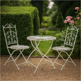 Hti-Living Tischgruppe Weiß Romantic Garden