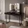 lookway SCHMINKTISCH BLANCO LOFT ELITE mit Spiegel und Beleuchtung Schwarz Hochglanz PUSH OPEN