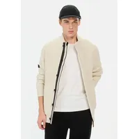 CAMEL ACTIVE Strickjacke mit verstecktem Reißverschluss in Creme |