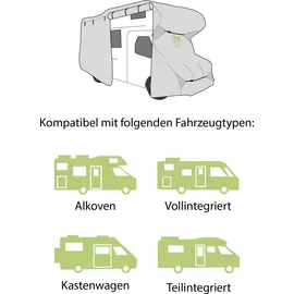 Greenyard Wohnmobil Schutzhülle 610 x 235 x 275 cm Grau