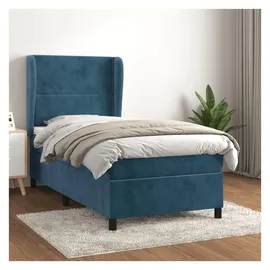 vidaXL Boxspringbett 100 x 200 cm Dunkelblau