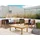 Beliani 4-Sitzer, LOUNGE SET Akazienholz Hellbraun, Pacific