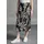 street one studio Maxirock Damen Floral Schwarz 36