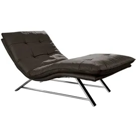 W.Schillig Relaxliege daily dreams Leder 95 x 91 x 170 cm Braun mit Kissen