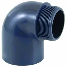 CEPEX Pvc Winkel 50mm, 90 Grad, Fitting Muffe X Ag, Pn10