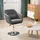 Homcom Arbeitshocker Drehstuhl höhenverstellbar, Stahl, Dunkelgrau, Kunststoff, 60x91x60 cm, Arbeitszimmer, Bürostühle, Drehstühle