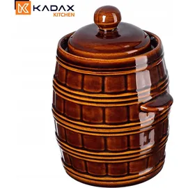 Kadax Gärbehälter "Helios", Keramiktopf mit Wasserrinne und Deckel, 25 L