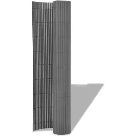 vidaXL Gartenzaun Doppelseitig 90 x 300 cm Grau/Kunststoff