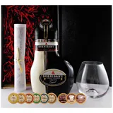 Geschenk Sheridan`s Coffee Likör + 1 Glas + 9 Edelschokoladen in 9 Sorten