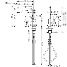 Hansgrohe Talis M54 270 1jet chrom 72808000