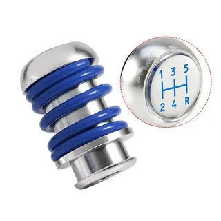 Schaltknauf Blau 5 Gang Schaltknauf Stick 5 Gang Universeller Aluminium Blauer Feder 5 Geschwindigkeit Manual Manual Car Getriebe Schaltschaltschaltknaufhebel Hebel