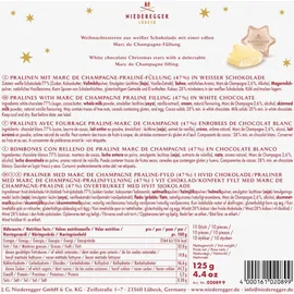 weihnachten-schokolade Niederegger Pralinen Sterne Marc de Champagne 125g