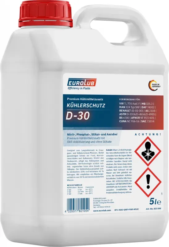 Eurolub Kühlerfrostschutz D-30 Konzentrat 5 Liter