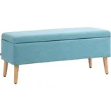 Homcom Sitzbank Polsterbank Blau 110 x 39 x 45 cm