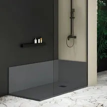 MIRLO Duschrückwand Nexo anthrazit 90x120cm