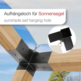 SOTech Pfostenverbinder-Set 90 x 90 mm 8 Stück