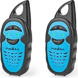 Nedis WLTK0300BU - Vysílačka Dosah 3 km 1 Kanál PTT 2 Kusy Modrá/Černá (3 km), Walkie Talkie, Blau