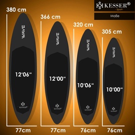 KESSER Stand Up Paddle Board Premium Surfboard Komplettes Zubehör 305 x 76 x 15 cm orange