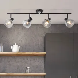 Brilliant Reflekt 4-flg. 4x D45, E14, 18W schwarz matt/rauchglas