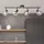 Brilliant Reflekt 4-flg. 4x D45, E14, 18W schwarz matt/rauchglas