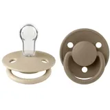 Bibs Schnuller De Lux 2er-Pack, Silicone, Vanilla/Dark Oak