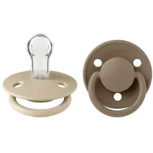 Bibs Schnuller De Lux 2er-Pack, Silicone, Vanilla/Dark Oak