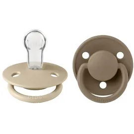 Bibs Schnuller De Lux 2er-Pack, Silicone, Vanilla/Dark Oak
